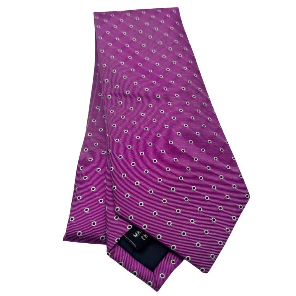 Perry Ellis Portfolio Small Dot Men's Silk Necktie, Rose Violet, OS